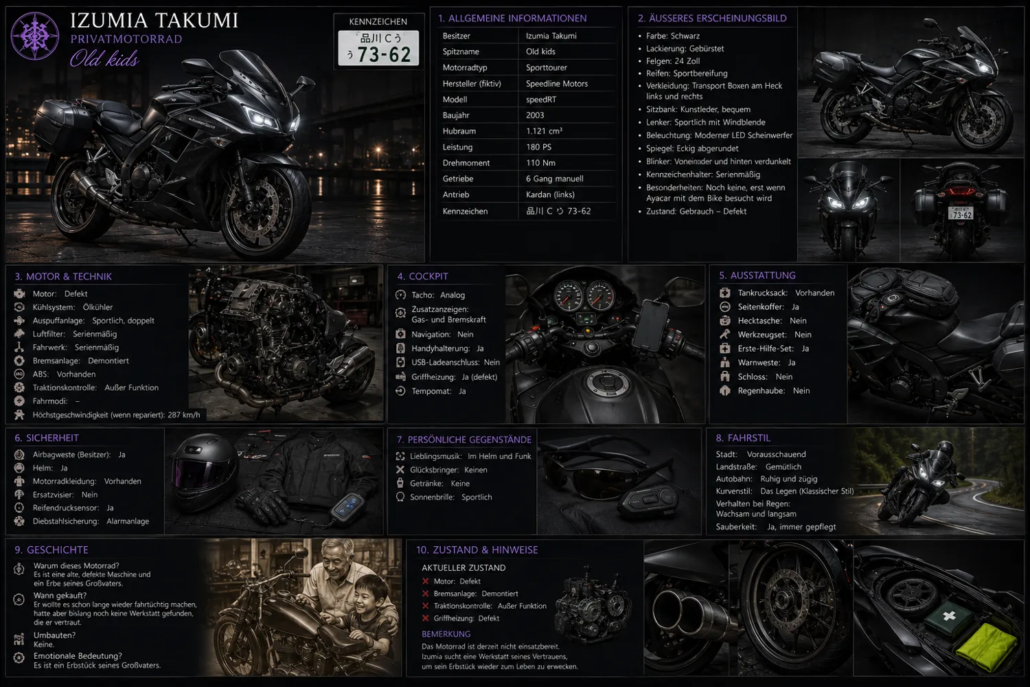 Privates Motorrad von Izumia Takumi